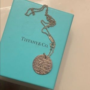 Tiffany and co wavy note necklace